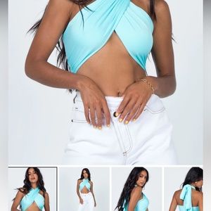 WHITE Princess Polly Midnights Wrap Top